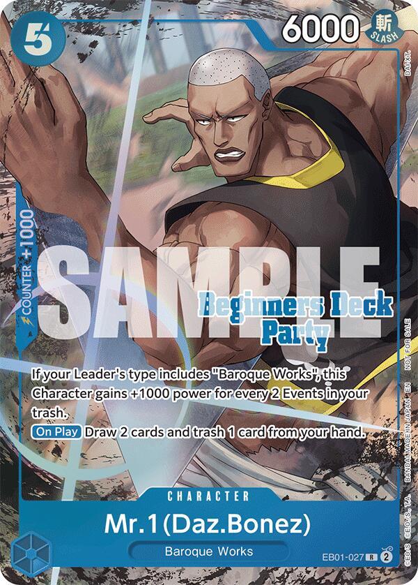 Mr. 1 (Daz.Bonez) (Beginners Deck Party [ST-23] - [ST-28] Winner Pack) One Piece prize card