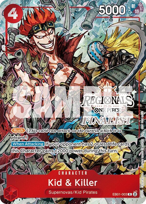 Kid & Killer (Offline Regional Finalist Card Set 2025 Vol.2) One Piece prize card