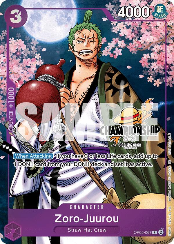 Zoro-Juurou (CS 25-26 Event Pack Finalist Ver.) One Piece prize card